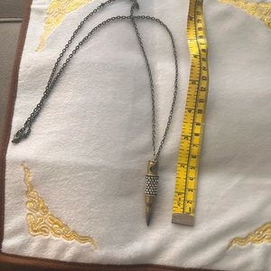 Real Bullet necklace w Swarovski crystal